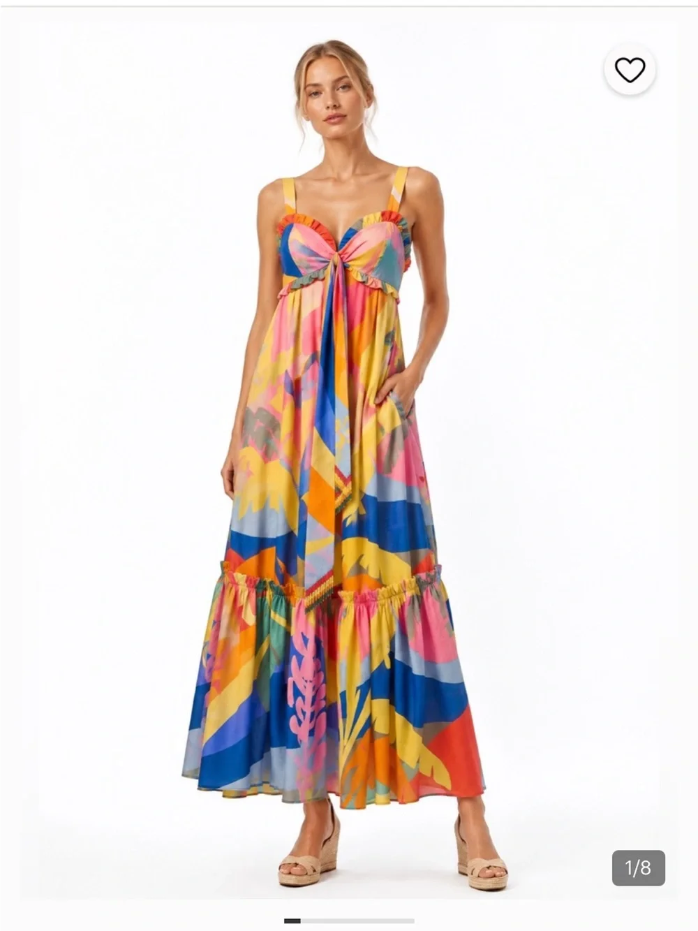 FARM Rio Tropical Sunset Maxi Dress L NWT | MSRP $195 - Picture 2 of 6